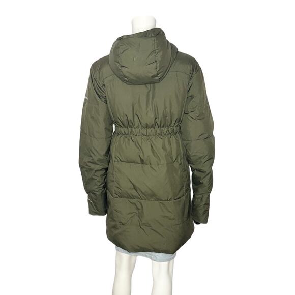 Columbia Long Puffer Down Coat Omni-Shield Youth 18/20 Hooded Full Zip - Picture 3 of 8